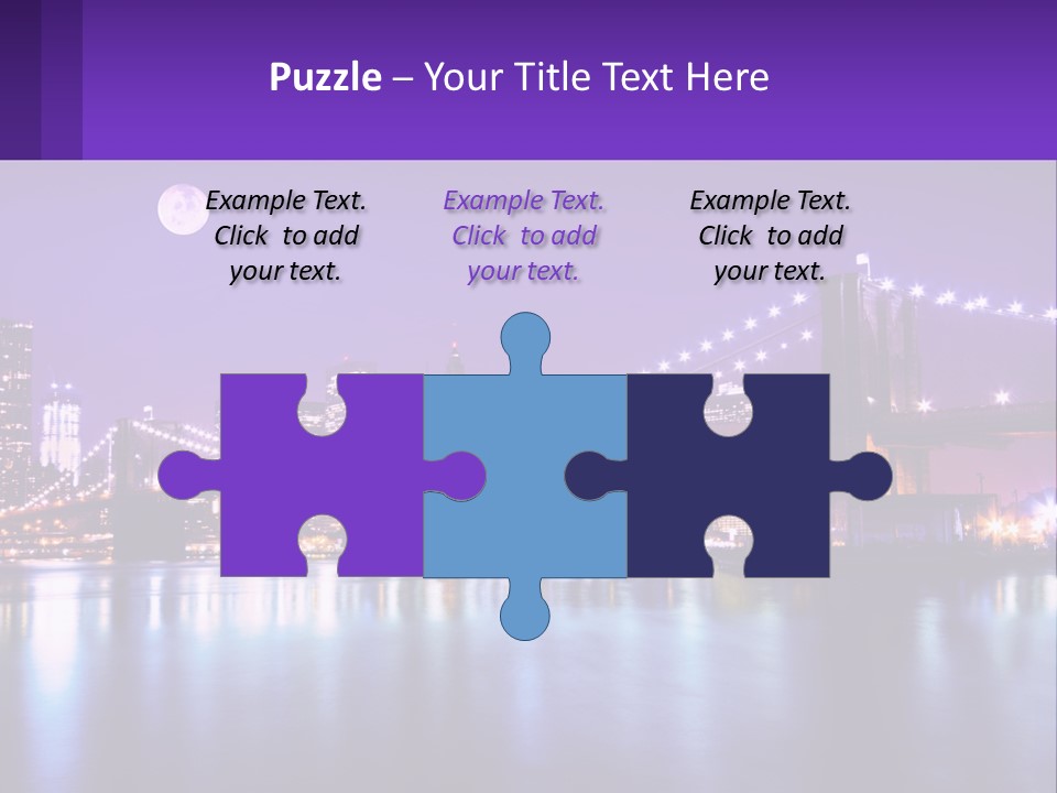 A Bridge Over Water With A City In The Background PowerPoint Template