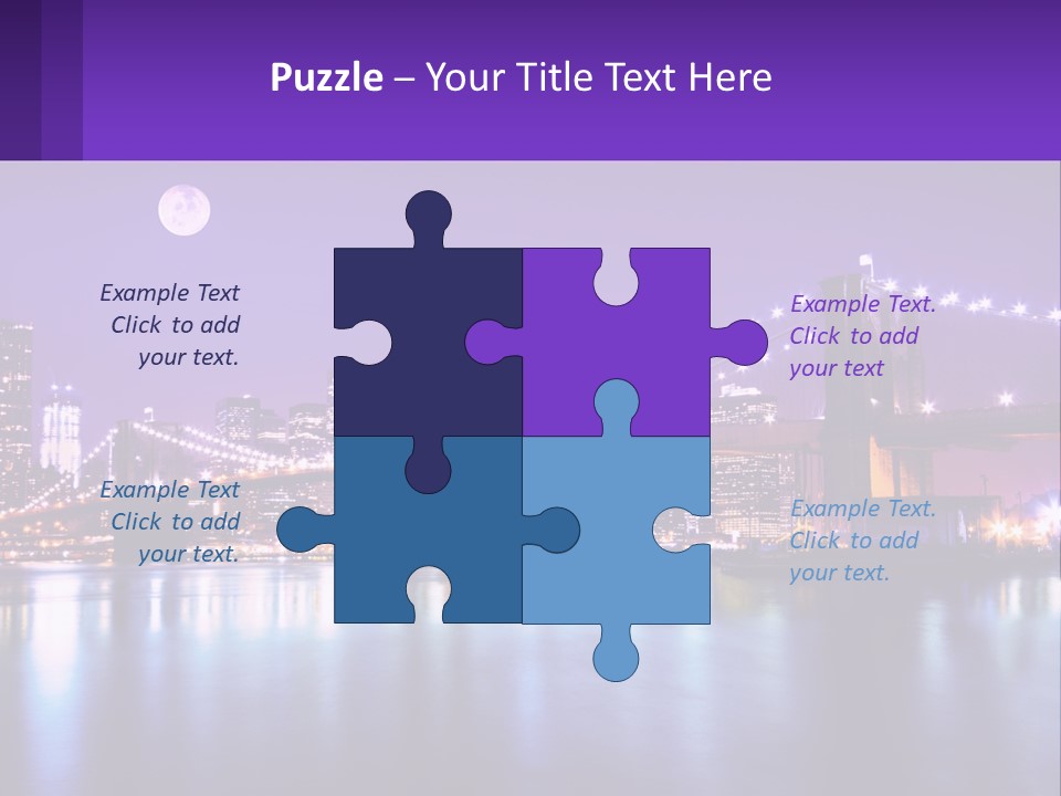 A Bridge Over Water With A City In The Background PowerPoint Template