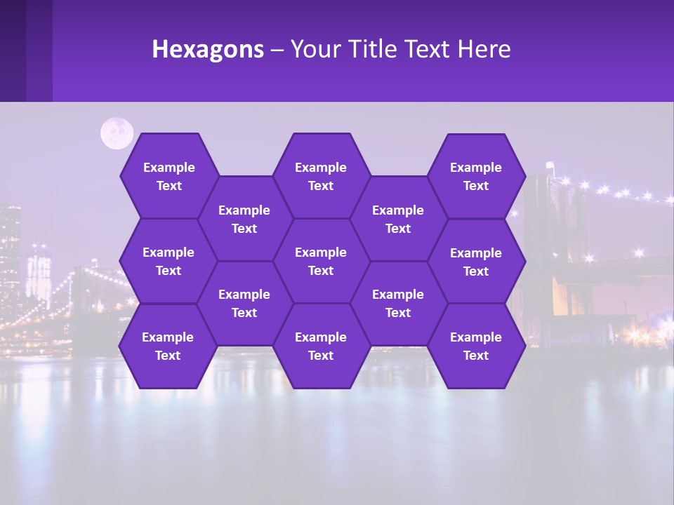 A Bridge Over Water With A City In The Background PowerPoint Template