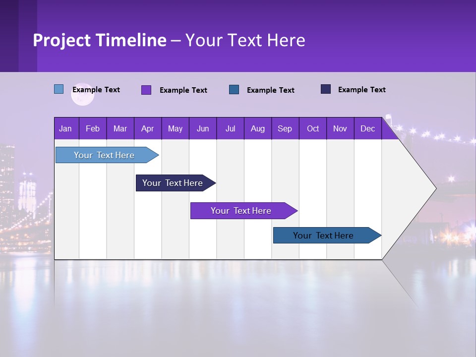 A Bridge Over Water With A City In The Background PowerPoint Template