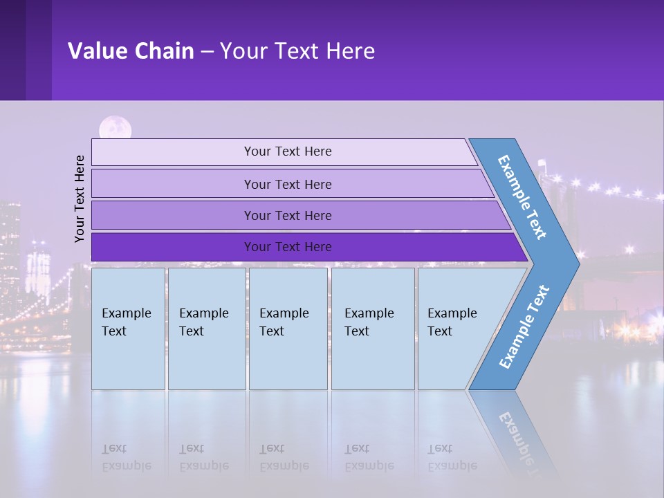 A Bridge Over Water With A City In The Background PowerPoint Template