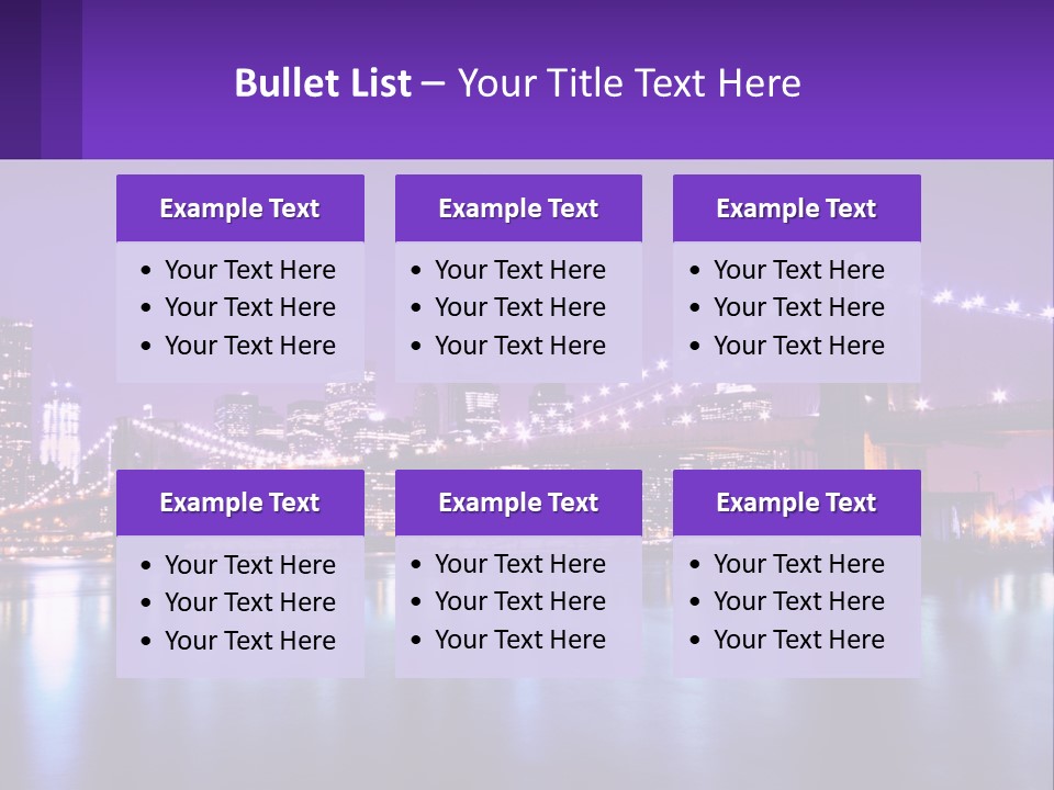 A Bridge Over Water With A City In The Background PowerPoint Template