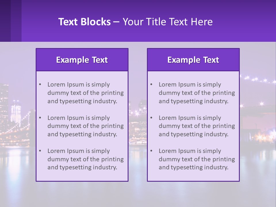 A Bridge Over Water With A City In The Background PowerPoint Template