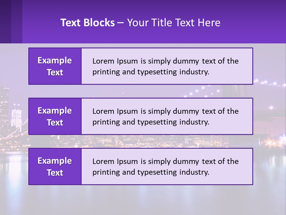 A Bridge Over Water With A City In The Background PowerPoint Template
