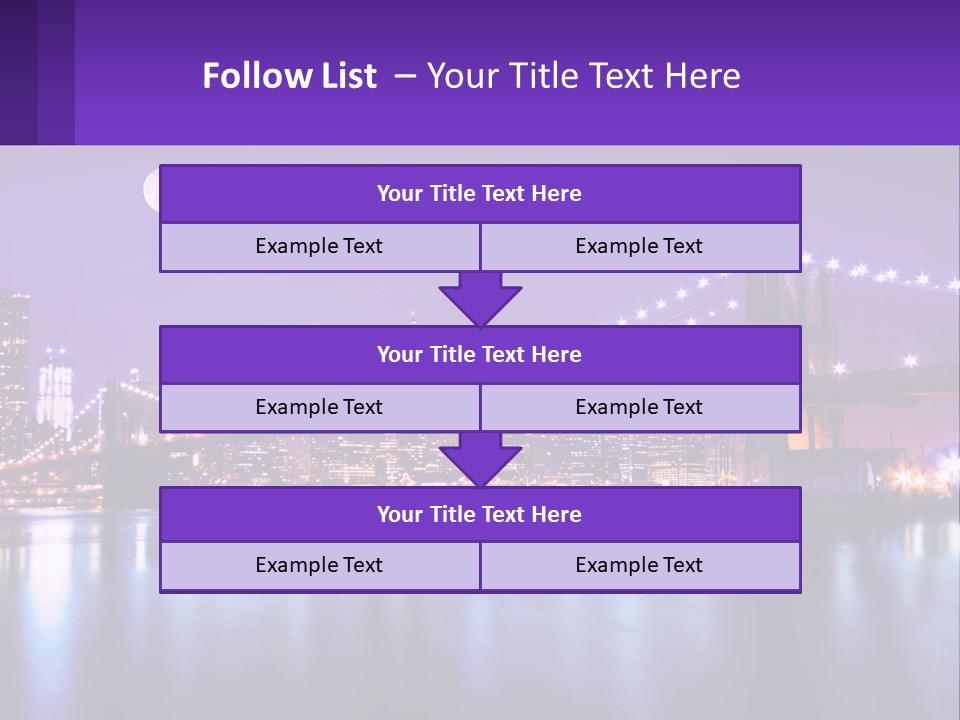A Bridge Over Water With A City In The Background PowerPoint Template