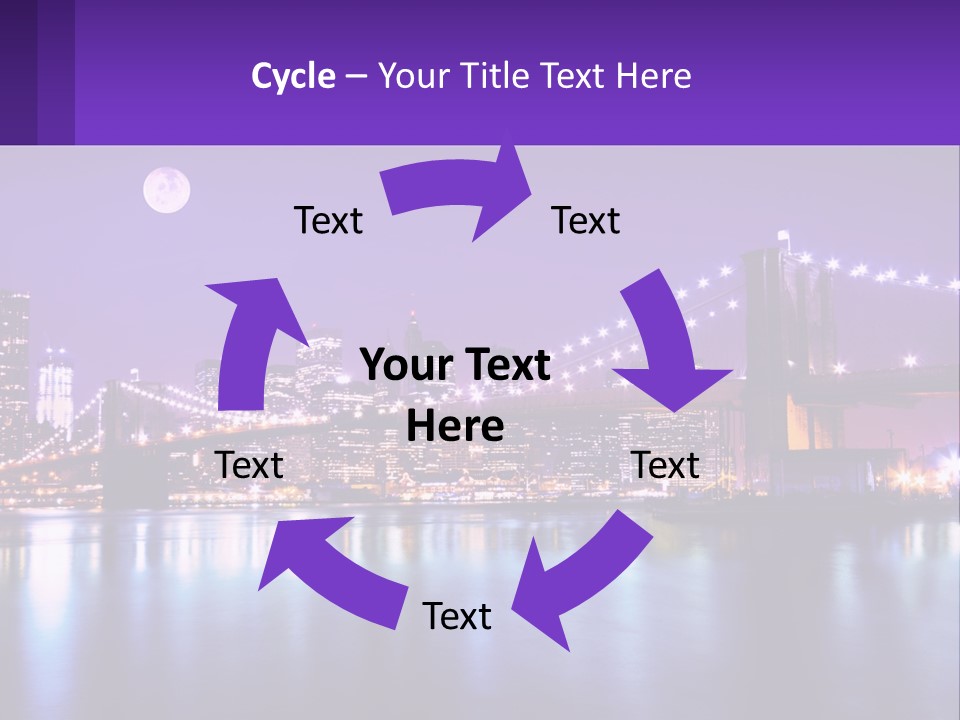 A Bridge Over Water With A City In The Background PowerPoint Template