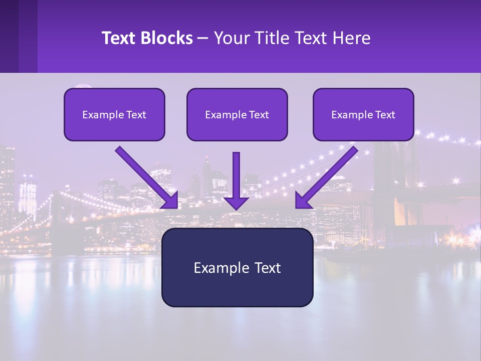 A Bridge Over Water With A City In The Background PowerPoint Template