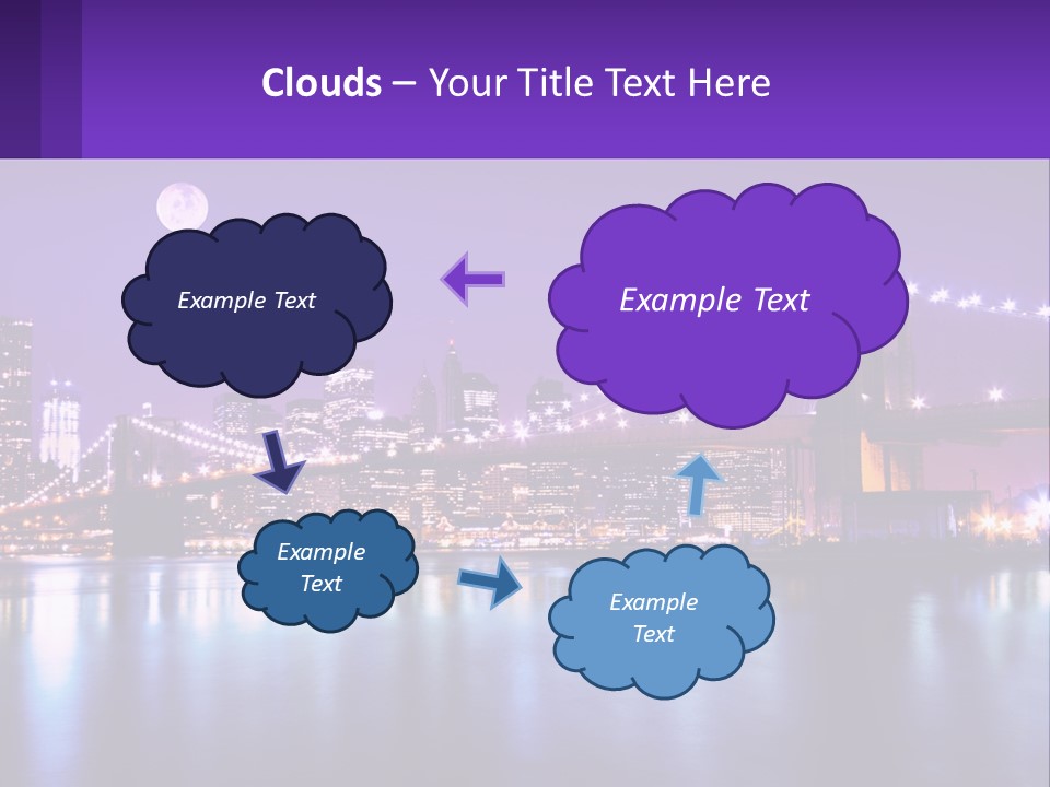 A Bridge Over Water With A City In The Background PowerPoint Template