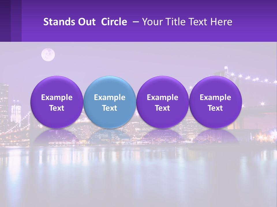 A Bridge Over Water With A City In The Background PowerPoint Template