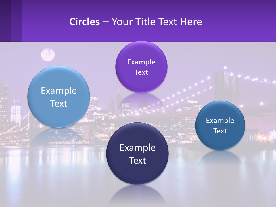 A Bridge Over Water With A City In The Background PowerPoint Template