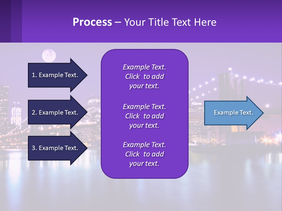 A Bridge Over Water With A City In The Background PowerPoint Template