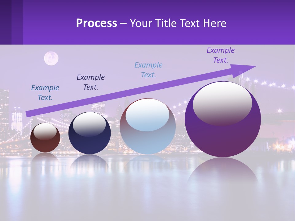 A Bridge Over Water With A City In The Background PowerPoint Template