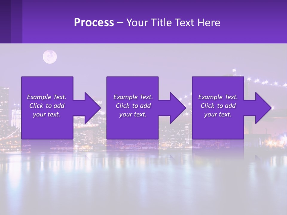 A Bridge Over Water With A City In The Background PowerPoint Template