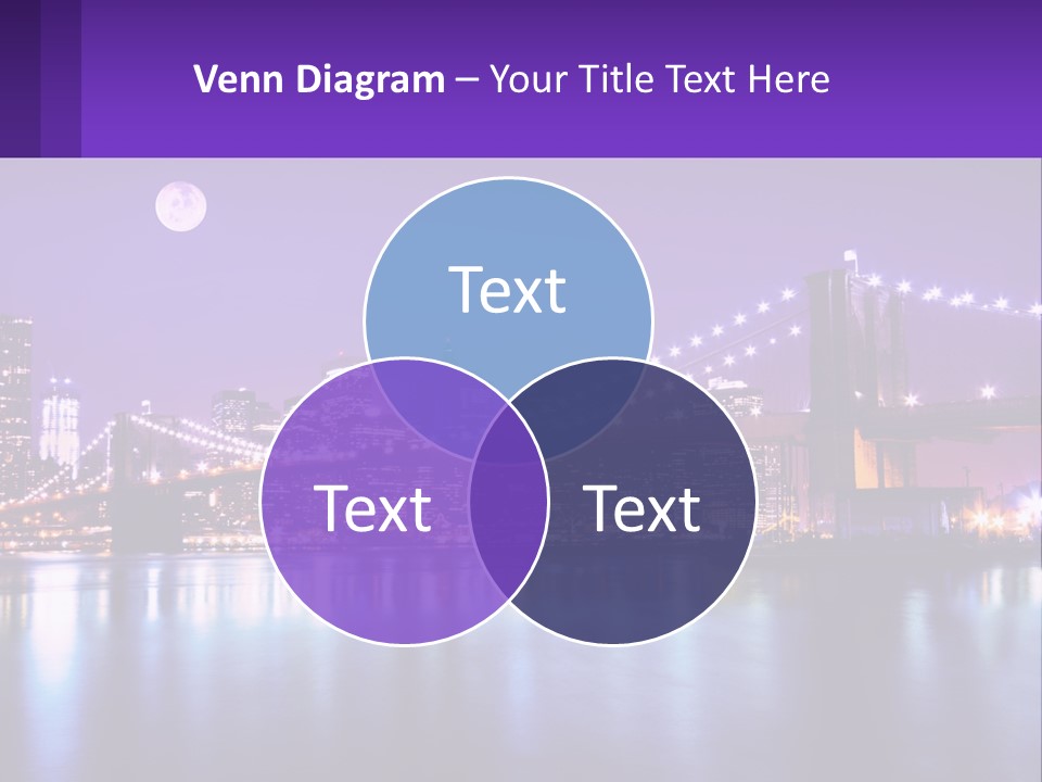 A Bridge Over Water With A City In The Background PowerPoint Template