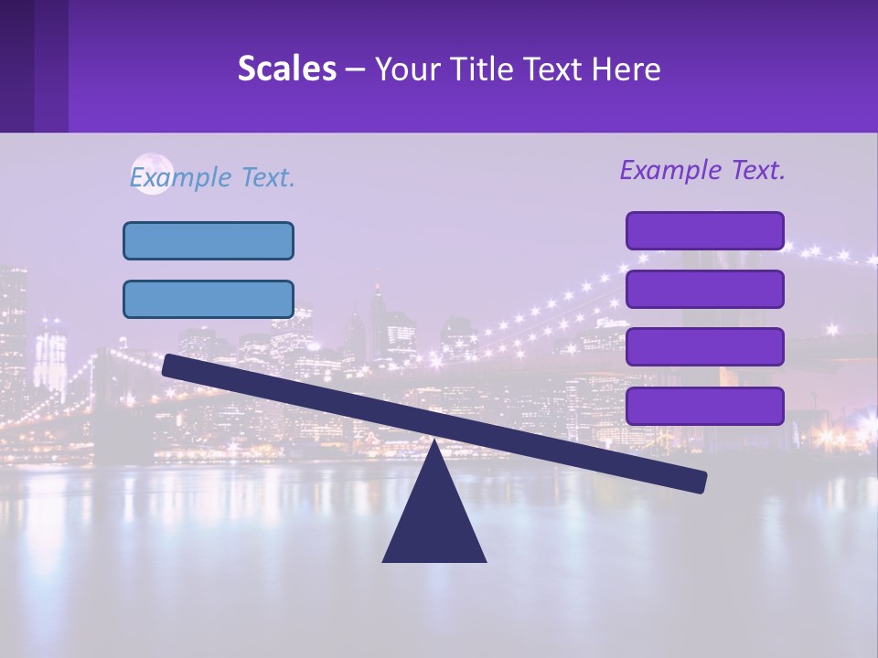 A Bridge Over Water With A City In The Background PowerPoint Template