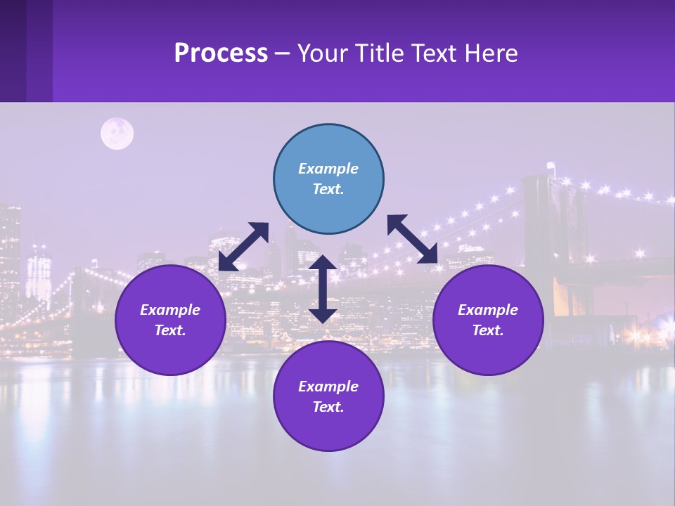 A Bridge Over Water With A City In The Background PowerPoint Template