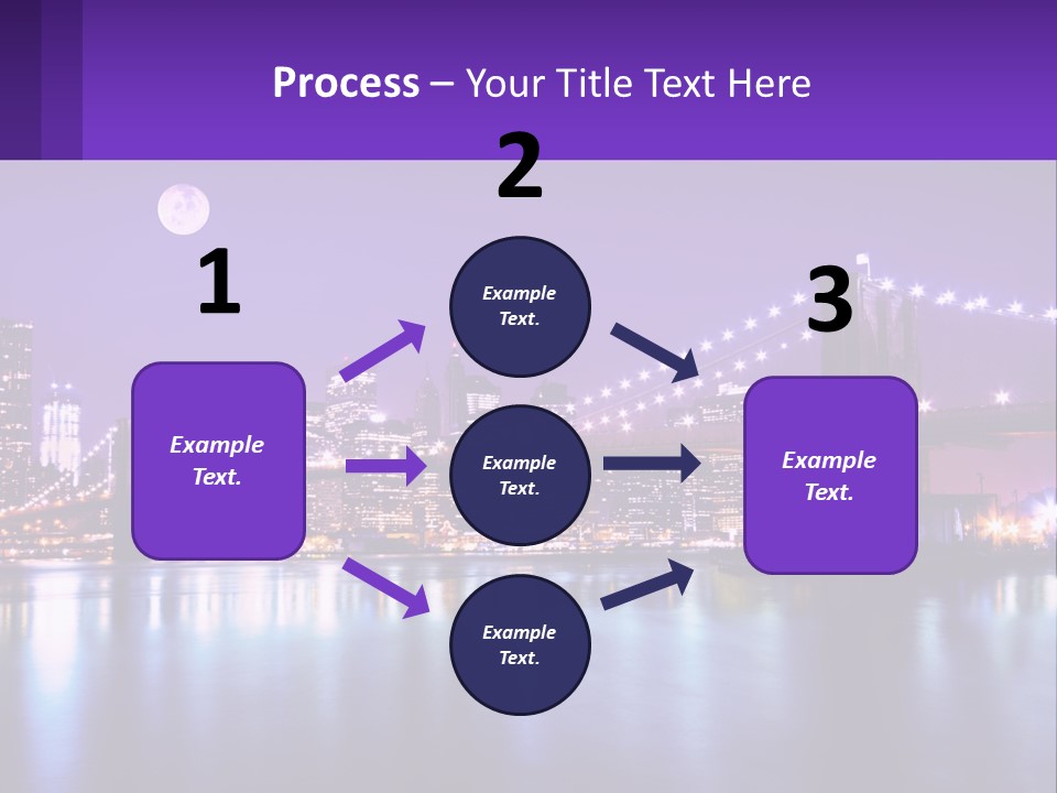 A Bridge Over Water With A City In The Background PowerPoint Template