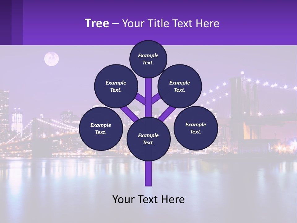 A Bridge Over Water With A City In The Background PowerPoint Template