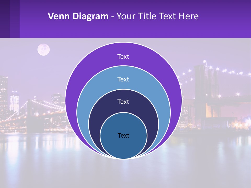 A Bridge Over Water With A City In The Background PowerPoint Template