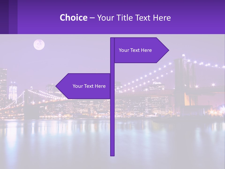 A Bridge Over Water With A City In The Background PowerPoint Template