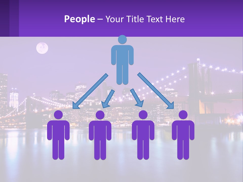 A Bridge Over Water With A City In The Background PowerPoint Template