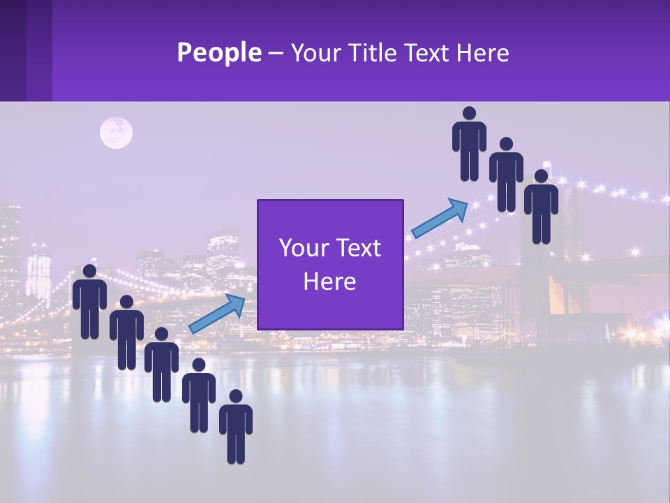 A Bridge Over Water With A City In The Background PowerPoint Template