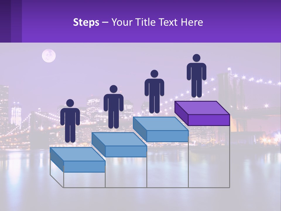 A Bridge Over Water With A City In The Background PowerPoint Template