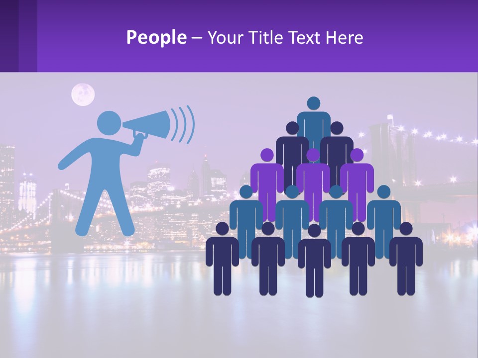 A Bridge Over Water With A City In The Background PowerPoint Template