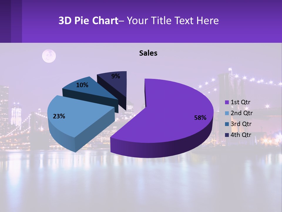 A Bridge Over Water With A City In The Background PowerPoint Template