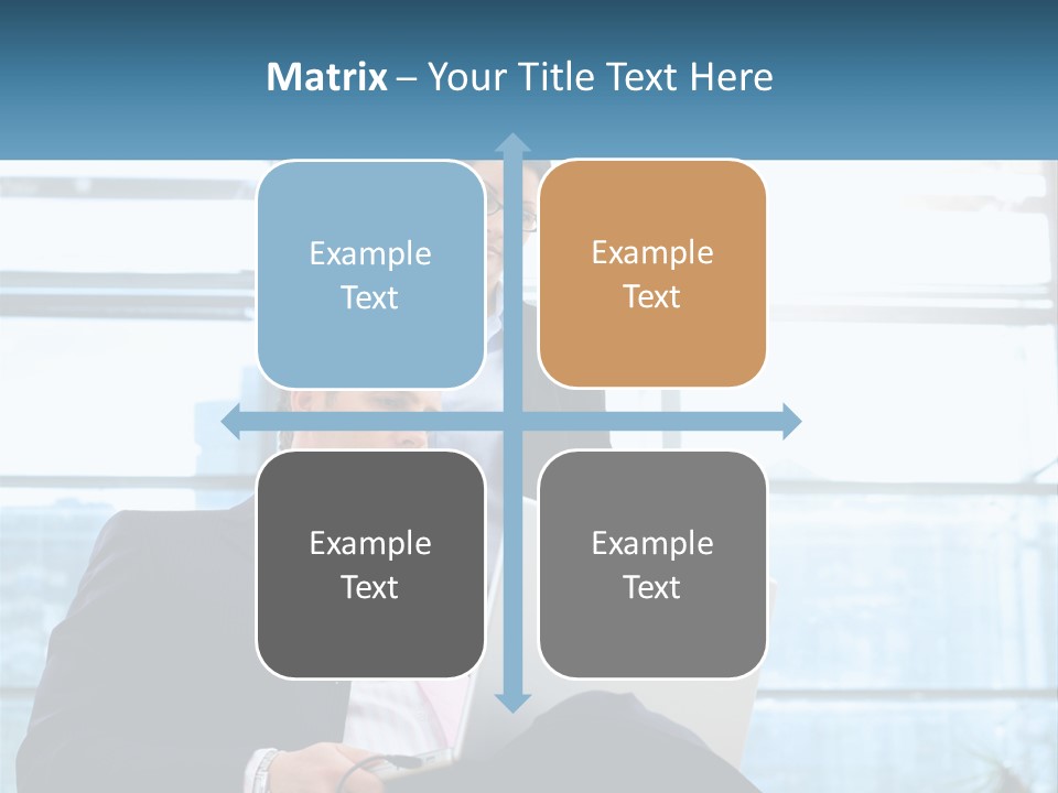 A Man And A Woman Are Looking At A Laptop PowerPoint Template