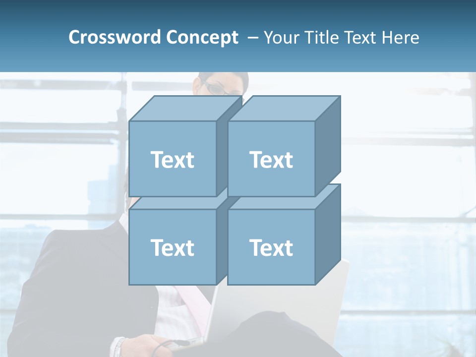A Man And A Woman Are Looking At A Laptop PowerPoint Template