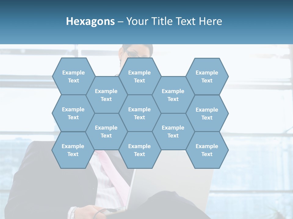 A Man And A Woman Are Looking At A Laptop PowerPoint Template