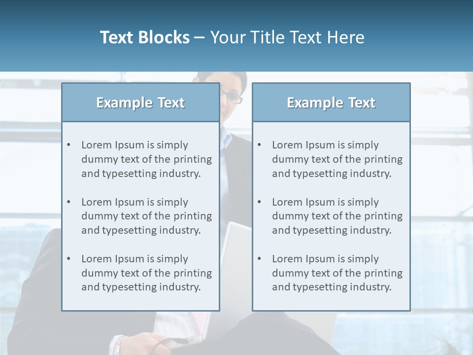 A Man And A Woman Are Looking At A Laptop PowerPoint Template
