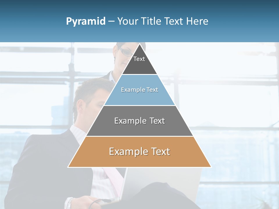 A Man And A Woman Are Looking At A Laptop PowerPoint Template