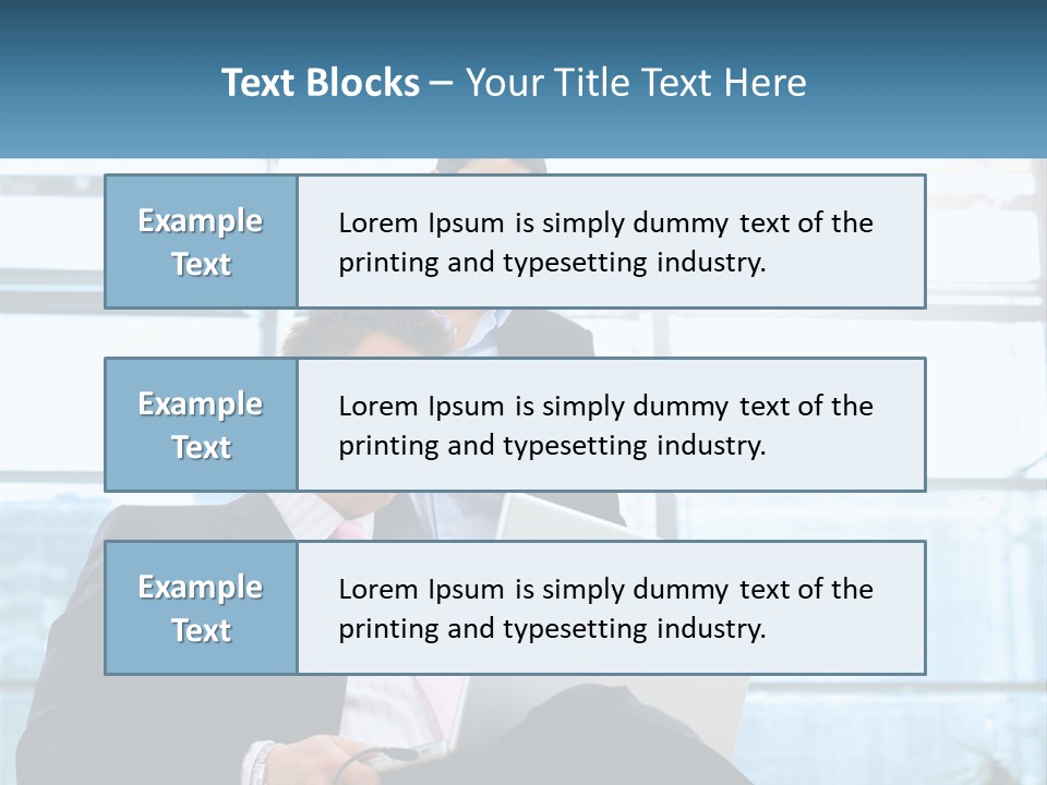 A Man And A Woman Are Looking At A Laptop PowerPoint Template