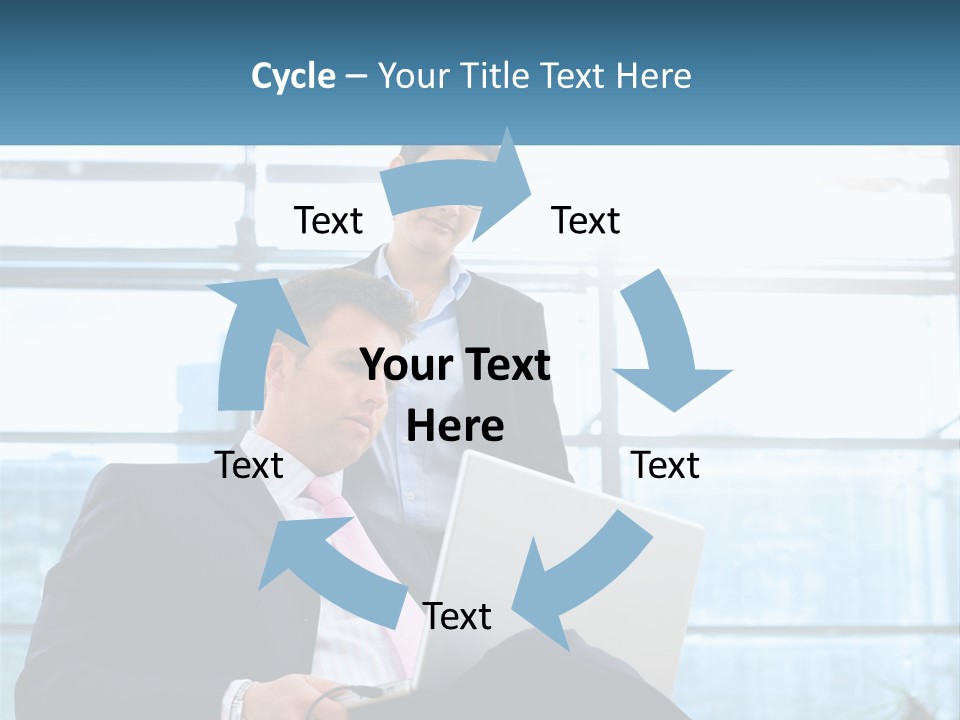 A Man And A Woman Are Looking At A Laptop PowerPoint Template