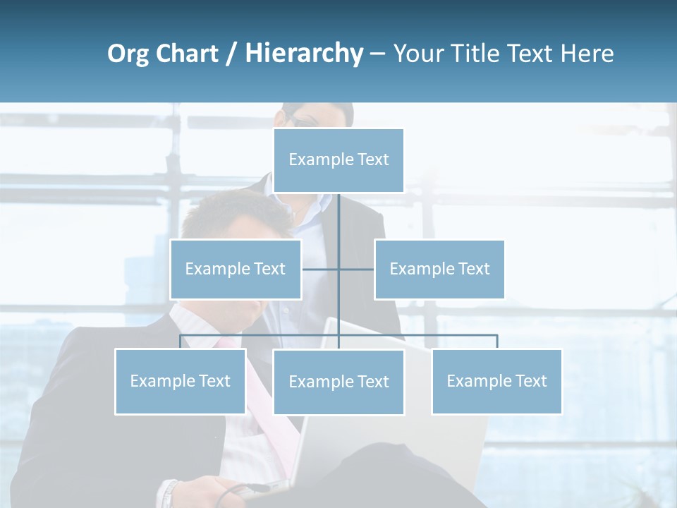 A Man And A Woman Are Looking At A Laptop PowerPoint Template