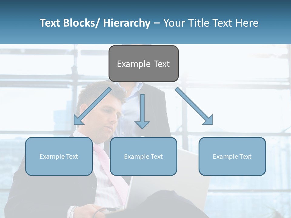 A Man And A Woman Are Looking At A Laptop PowerPoint Template