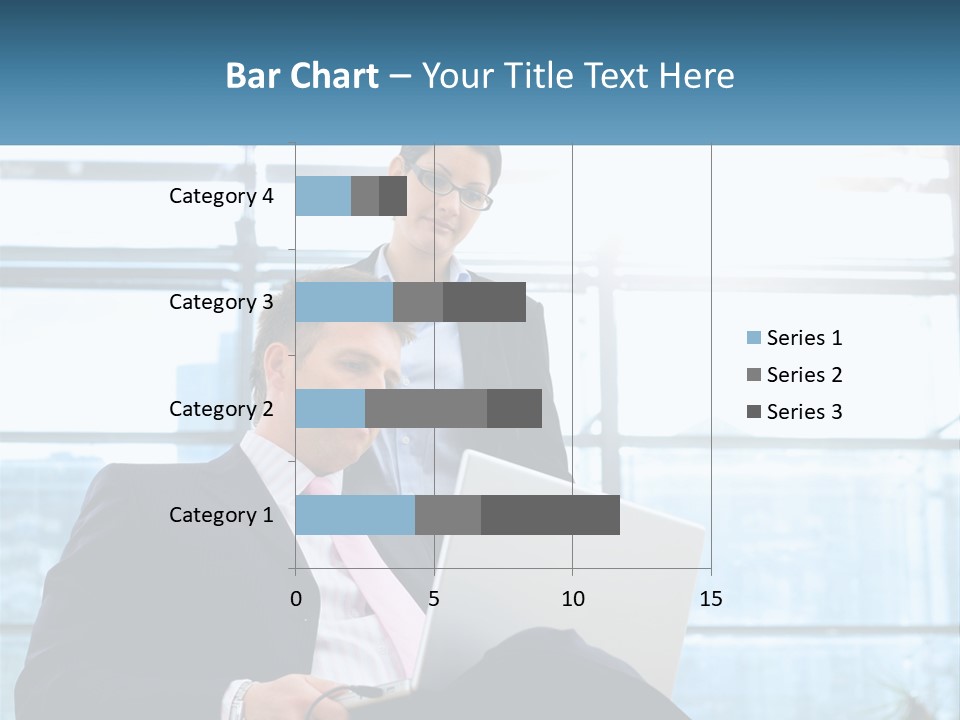A Man And A Woman Are Looking At A Laptop PowerPoint Template