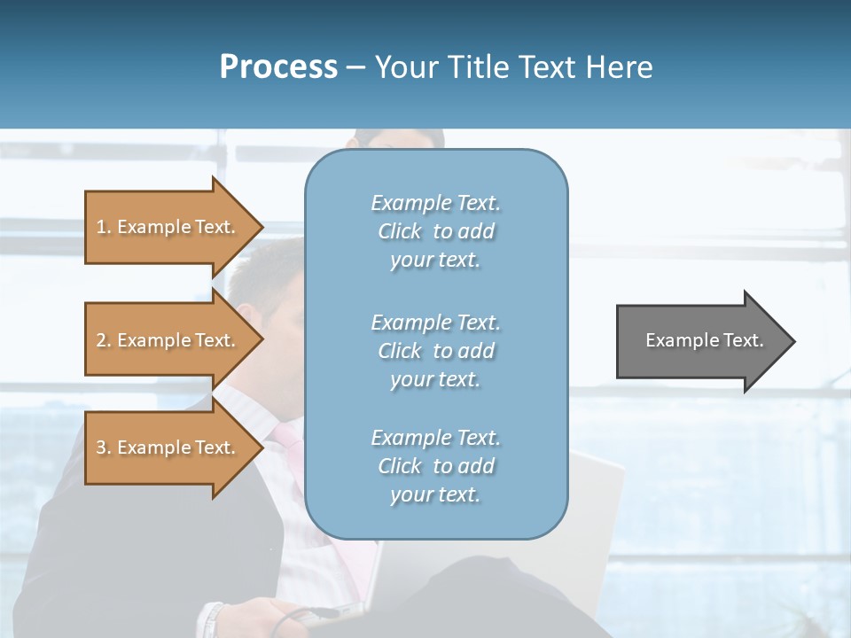 A Man And A Woman Are Looking At A Laptop PowerPoint Template