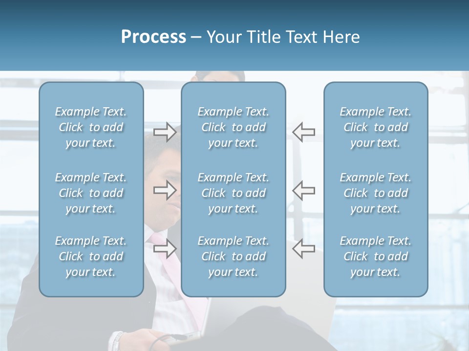 A Man And A Woman Are Looking At A Laptop PowerPoint Template