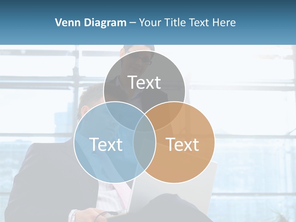 A Man And A Woman Are Looking At A Laptop PowerPoint Template