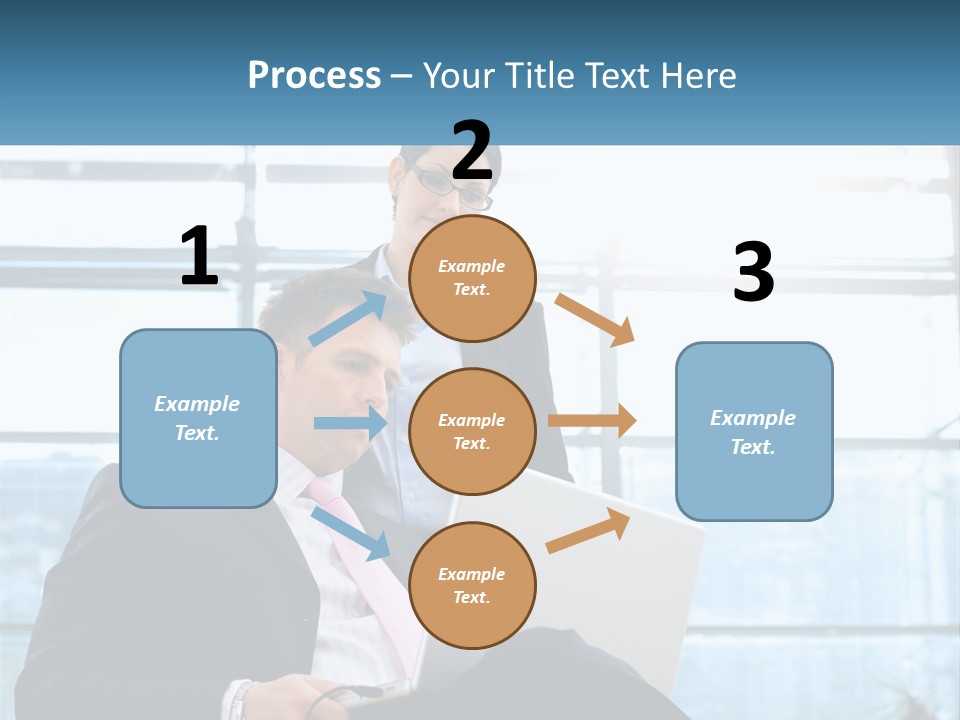 A Man And A Woman Are Looking At A Laptop PowerPoint Template