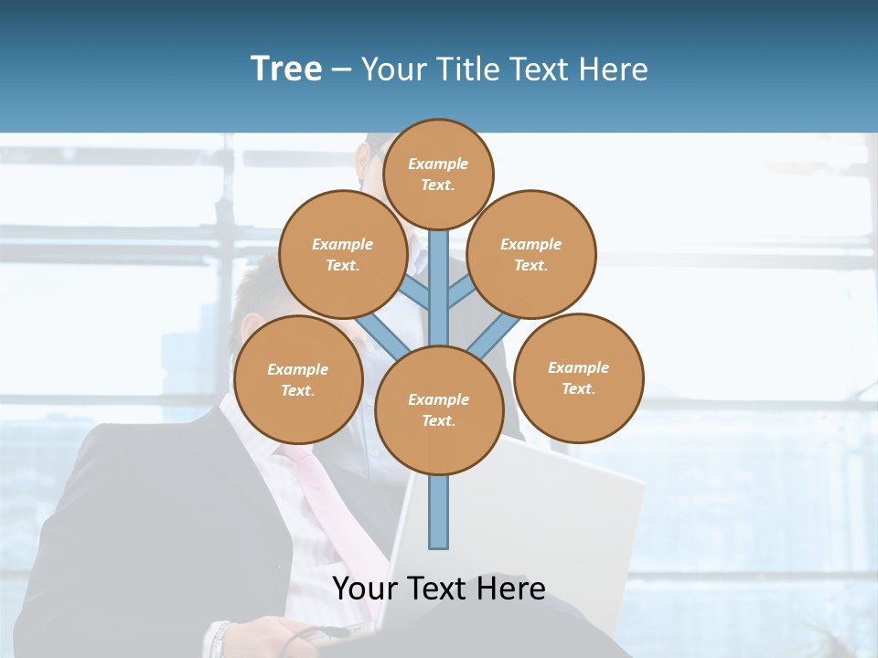 A Man And A Woman Are Looking At A Laptop PowerPoint Template