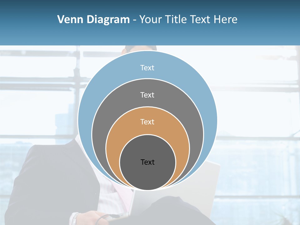 A Man And A Woman Are Looking At A Laptop PowerPoint Template