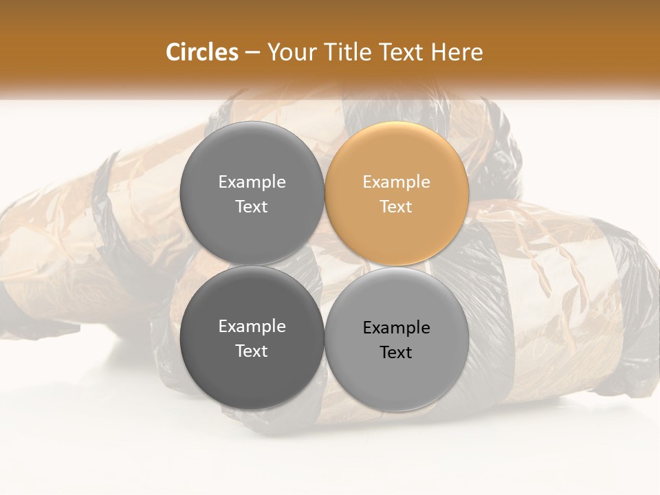 A Pile Of Wrapped Wrapped Presents On Top Of Each Other PowerPoint Template