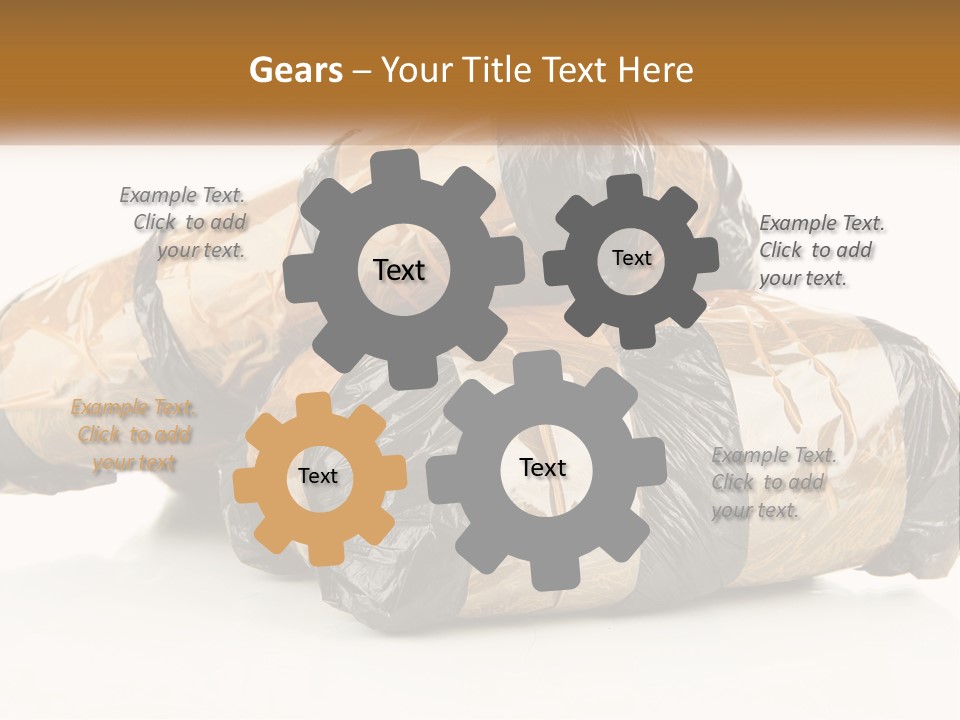 A Pile Of Wrapped Wrapped Presents On Top Of Each Other PowerPoint Template