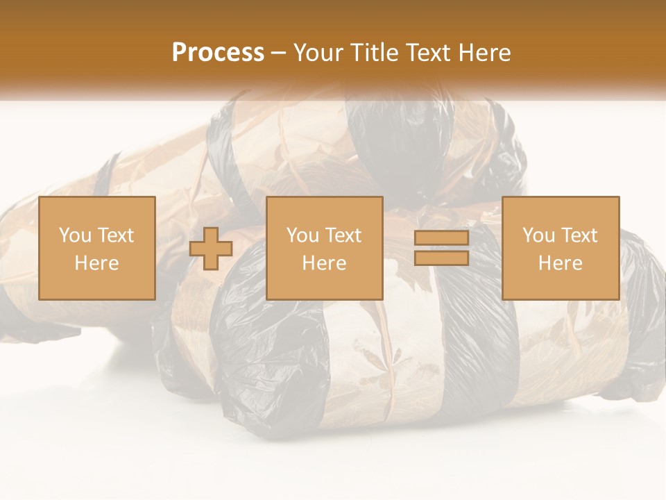 A Pile Of Wrapped Wrapped Presents On Top Of Each Other PowerPoint Template