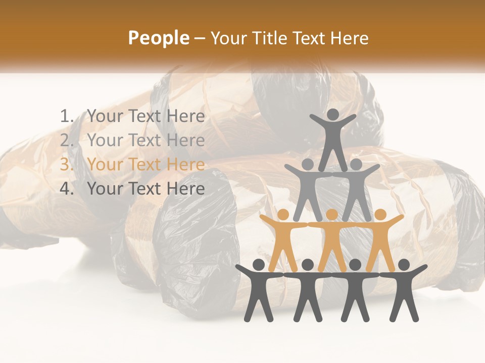 A Pile Of Wrapped Wrapped Presents On Top Of Each Other PowerPoint Template