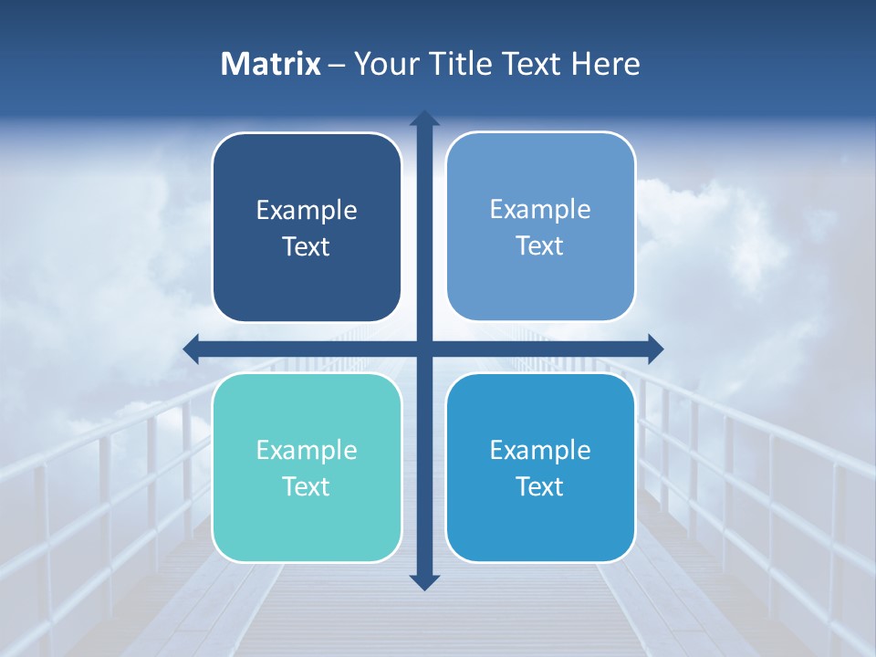 A Bridge Leading To The Sky With Clouds In The Background PowerPoint Template
